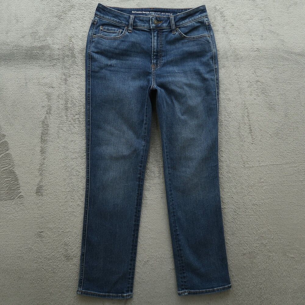 Chico's Jeans Women's Size 0R US-4R Blue Mid-Rise Straight Leg Ankle 26" Inseam